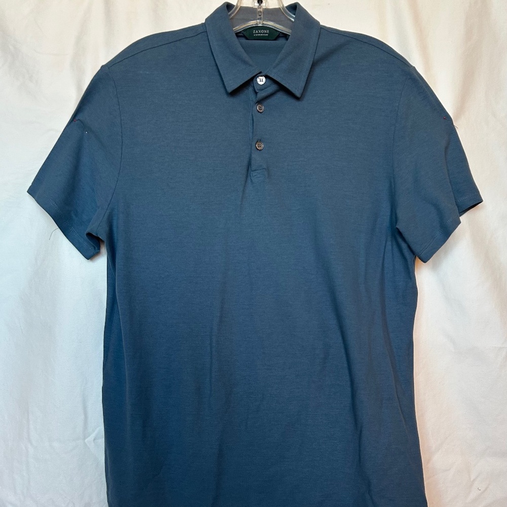 Zanone Men's Polo Shirt Dk Gray Italian Men's size 52